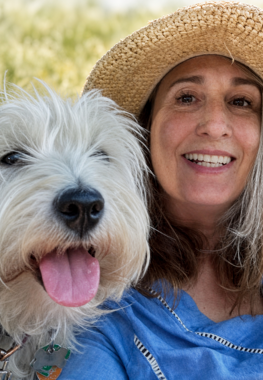 Julia Brice with her dog
